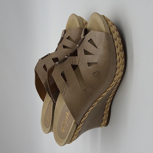 1136- Earthies Setina Wedges Sandals Size 7 - Picture 1 of 11